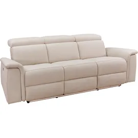 PLACES OF STYLE »Pareli 229cm, manuelle u. elektr. Relaxfunktion in 2 Sitzen«, USB, KT-Verstellung, LED Beleuchtung, in Echtleder, Kunstleder, Web