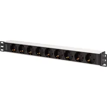 Digitus DN-95440 Stromverteilereinheit (PDU) 9 AC-Ausgänge 1U Schwarz, Silber