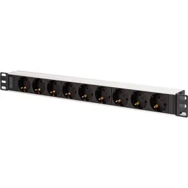 Digitus DN-95440 Stromverteilereinheit (PDU) 9 AC-Ausgänge 1U Schwarz, Silber