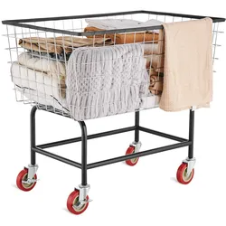 VEVOR Draht-Wäschewagen, Draht-Wäschekorb, 4,5 Scheffel, robust, mit 5-Zoll-Rädern