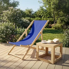 ECD Germany Sonnenliege 100 x 83 x 57,5 cm Blau