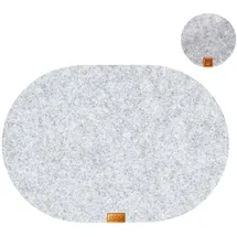 MIQIO Platzset waschbar, aus Filz, hellgrau, 44 x 29 cm
