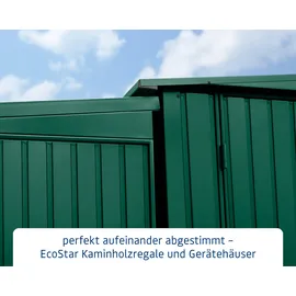 Hörmann Kaminholzregal Trend-V Typ 2 Metall 181 x 103 x 198 cm moosgrün