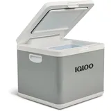 IGLOO IH45 Kompressor-Kühlbox Hybrid - Gefrierbox, 43 Liter, 12 V und 230V, Mini-Kühlschrank für Auto, Reise-Mobil und Camping, Grau