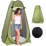 120cmx120cmx190cm Toilettenzelt, Duschzelt Pop Up Umkleidezelt Privatsphäre Toilette Umkleidekabine Lagerzelt Mobile Outdoor WC Zelt für Camping & Beach, mit Tragetasche (UV 50+)