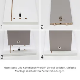 Rauch Kommode RAUCH "Gamma", eiche artisan, beige (champagner), B:80cm H:61cm T:42cm, Holzwerkstoff, Sideboards, Kommode, mit 2 Türen, verstellbaren Böden und viel Stauraum MADE IN GERMANY