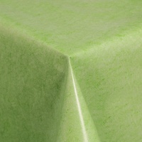 KEVKUS Wachstuch Tischdecke Meterware 01225-04 marmoriert hellgrün wählbar in eckig rund oval (Rand: Schnittkante (ohne Einfassung), 140 x 180 cm oval)