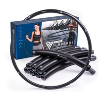 Pump Bros Premium Hula Hoop Reifen für Erwachsene & Kinder inkl. Tragetasche | 6-8 teiliger abnehmbarer Hula-Hoop-Reifen | Fitness Reifen mit Schaumstoff | Hullahub Reifen zum Abnehmen | Hoop Sport