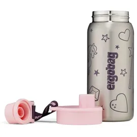 ergobag Edelstahl Trinkflasche Rosa 0,5 l