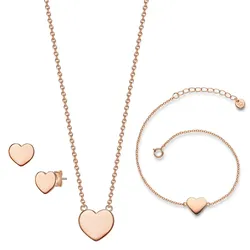 Glanzstücke München Schmuckset Sterling Silber in Roségold Schmuck-Set   Damen 
