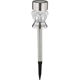 GLOBO Solarleuchte Edelstahl 2er Set Schwarz