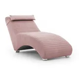 Fun Möbel Relaxliege Abramo Webstoff 80 x 100 x 200 cm Rosa mit Kissen
