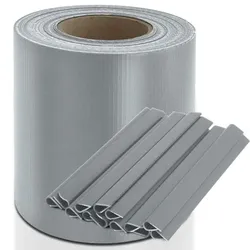 KARAT Sichtschutzstreifen PVC - für Gittermatten-Zäune - Effektiver Sichtschutz - 19 x 3500 cm / Grau