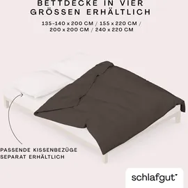 schlafgut Knitted Jersey Uni Beige 155 x 220 cm + 80 x 80 cm