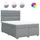 vidaXL Boxspringbett 140 x 200 cm Hellgrau