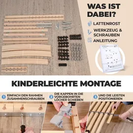 Coemo 7-Zonen Lattenrost Ergo K Kopfteil verstellbar 90 x 200 cm