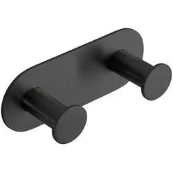 Brillantbad BEASY Kleiderhaken Edelstahl Schwarz 31x115x45 mm für Bad & Küche >> zum Kleben