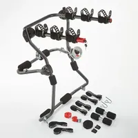 Mottez Fahrradträger, für Heckklappe, für 3 Fahrräder - schwarz