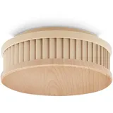 Pyrexx PX-1C Funk - Rauchwarnmelder 10 Jahre Batterie vernetzbar mit weiteren Meldern, Magnet-Halterung ohne Bohren und LED-Blinken, Zertifiziert nach Q-Label, Holzhell, 1er Set