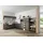 kochstation Winkelküche L-Form 220 cm grau
