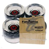 FunTomia Longboard FunTomia 4 Stück (LED) Longboard/Skateboard Rollen (Big Wheels) schwarz