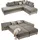 luma-home schönes für dein zuhause Federkern Ecksofa Doppelbett Dauerschläfer Bettkasten, Couch in Grau-Braun/ Beige & 15101