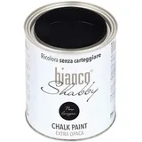 bianco Shabby® Nero Lavagna (Tafel-Schwarz) - (1 Liter) Chalk Paint Kreidefarbe auf Wasserbasis für alle Oberflächen – geruchsneutral, einfach zu verarbeiten, extra matt