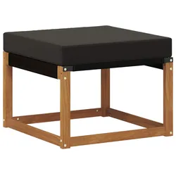 vidaXL Outdoor-Fußhocker Massivholz Akazie und Textilene-Stoff Natur