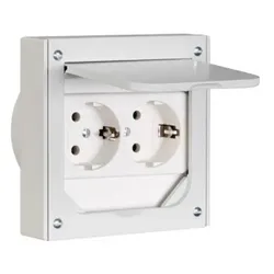 ABL Sursum 1632490, CEE 7/3, CEE 7/4, Grau, Aluminium, IP41