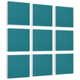 platino24 Akustikplatte 9 Absorber Quadrate aus Basotect ® G+ blau|grün