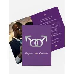 Einladungen zur Hochzeit selbst gestalten mit Spruch und Fotos im Onlinedesigner bei Meine-Kartenmanufaktur.de
