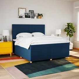 vidaXL Boxspringbett 180 x 200 cm Blau