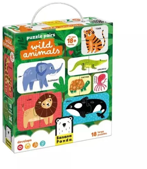 Banana Panda: Finde die andere Hälfte – Puzzle mit Wildtieren