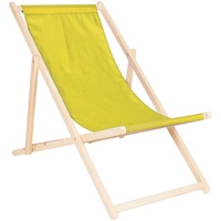 Relaxliege Liegestuhl Strandstuhl Gartenliege Sonnenliege klappbar Gelb Stuhl