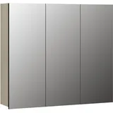 trendteam Spiegelschrank Hellgrau Holzwerkstoff, 90x80x20 cm, Badezimmer, Badezimmerspiegel, Spiegelschränke