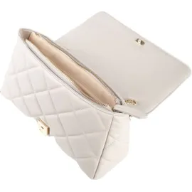 Valentino Ocarina Umhängetasche Kunstleder Beige/Weiß