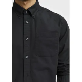 Selected Langarmhemd Schwarz M