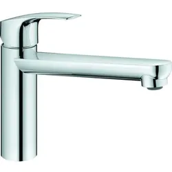 Grohe EUROSMART Spültisch Küchenarmatur, Vor-Fenster-Montage, mittelhoher Auslauf chrom