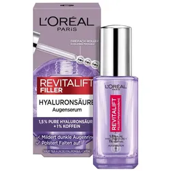 L’Oréal Paris Revitalift Filler Augenserum mit 1.5% Hyaluronsäure + Koffein 20 ml 