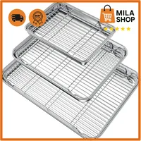 Wildone Backblech mit Gitter-Set (3 Pfannen + 3 Gestelle),