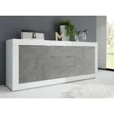 INOSIGN Sideboard »Basic Breite 210 cm, Kommode 2 Türen, 3 Schubkästen, Anrichte,«, Metallgriff, moderne Rahmenoptik, viel Stauraum, Farbauswahl, weiß