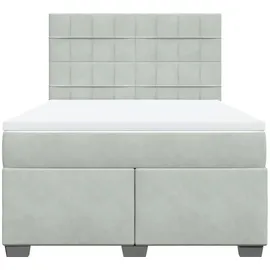 vidaXL Boxspringbett 140 x 200 cm Hellgrau
