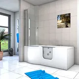 SeniorBad Seniorendusche und Wanne mit Whirlpool S12D-WP-R-EC Dusche 85x170cm