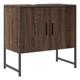 vidaXL Waschbeckenunterschrank Braun Eichen-Optik 60x33x60 cm