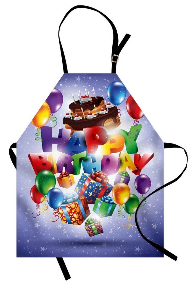 Abakuhaus Kochschürze Höhenverstellbar Klare Farben ohne verblassen, Party Geburtstag präsentiert Kuchen bunt