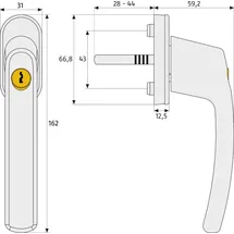 ABUS Fenstergriff FG 210 weiß