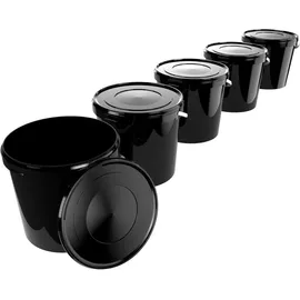 FixedByU Eimer 10 L 5-tlg. schwarz