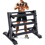 Hantelständer Kurzhantelablage, 3 Regale Dumbbell Rack Multilevel Weight Stor...