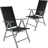 Tectake tectake® Gartenstuhl, klappbar, 7-fach verstellbare Rückenlehne, 67 x 56 x 105 cm