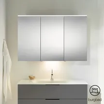 Burgbad Eqio 120 cm Waschtischbeleuchtung l/r/r grau hochglanz